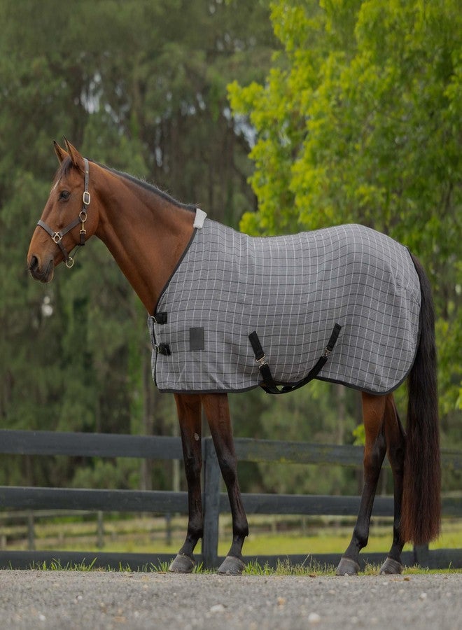 Equinavia Luftig Waffle Cooler | 100% Cotton - Grey/Black - 76 in - Image 2